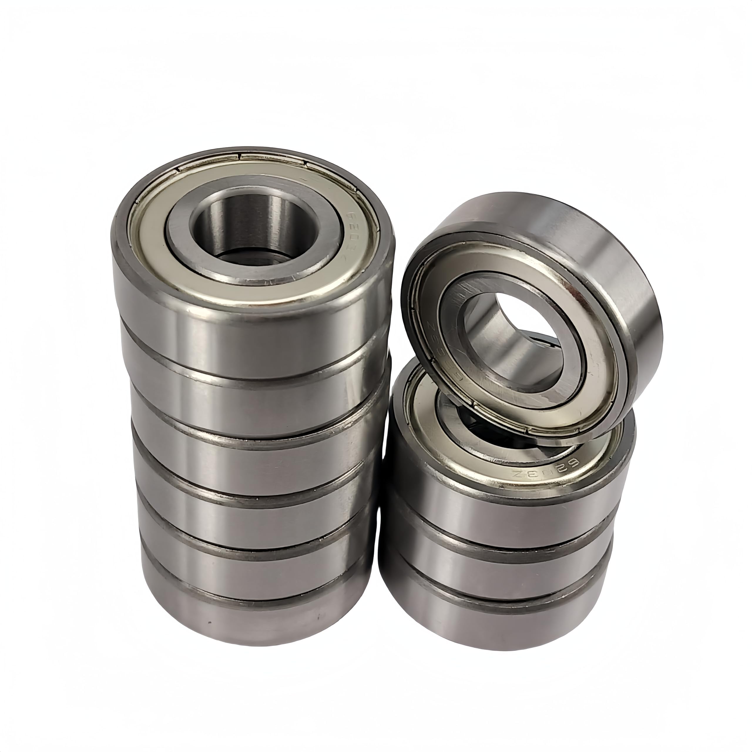 DEEG 10PCS 6203ZZ Double Metal Seal Bearings 17x40x12mm, Pre-Lubricated and Stable Performance Deep Groove Ball Bearings