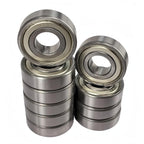 DEEG 10PCS 6203ZZ Double Metal Seal Bearings 17x40x12mm, Pre-Lubricated and Stable Performance Deep Groove Ball Bearings